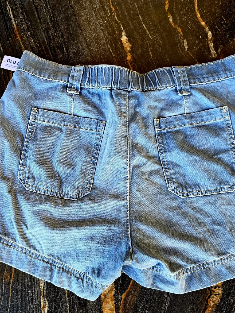 Old Navy Blue High-Rise Chino Shorts - Picture 3 of 6
